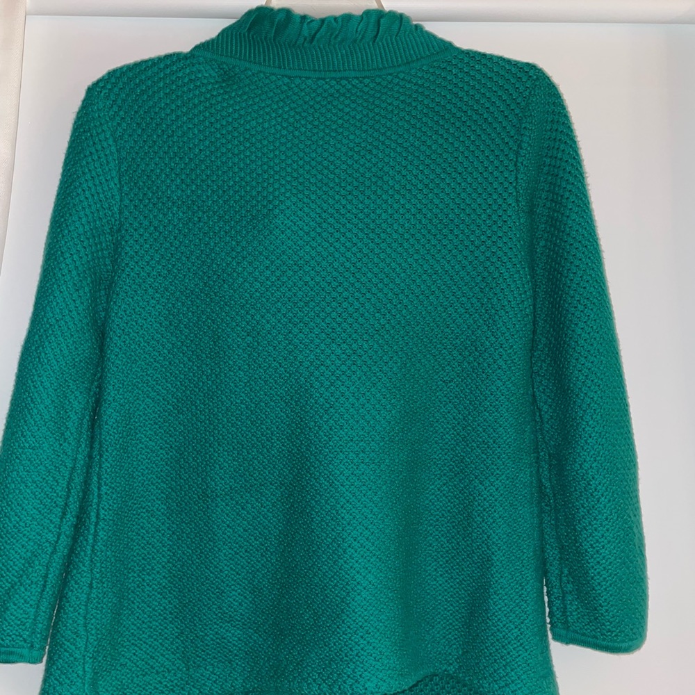 Emerald Green Two Button Cardigan - image 4